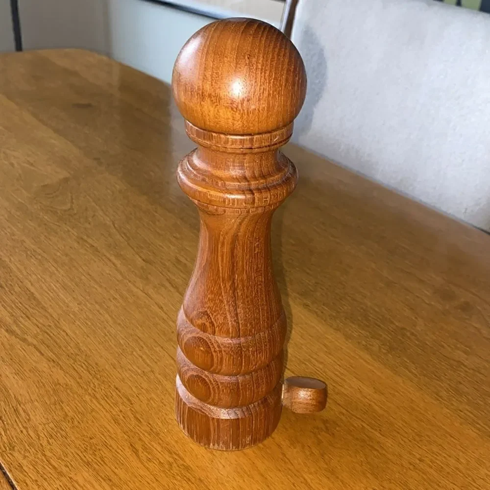 Mid Century Danish Modern Teak Salt Mill, Denmark, 1960's
